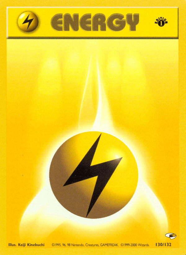 Lightning Energy 130/132 — Pokémon Gym Heroes card
