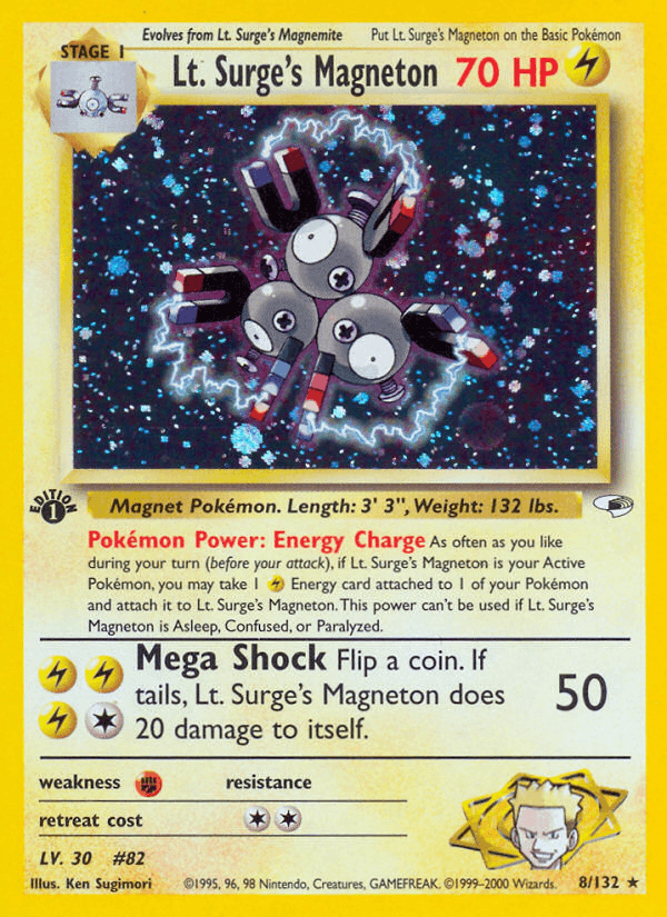Lt. Surge's Magneton 8/132 — Pokémon Gym Heroes card