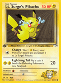 Lt. Surge's Pikachu 81/132 — Pokémon Gym Heroes card