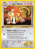 Lt. Surge's Raticate 51/132 — Pokémon Gym Heroes card