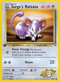 Lt. Surge's Rattata 82/132 — Pokémon Gym Heroes card