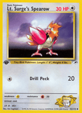 Lt. Surge's Spearow 52/132 — Pokémon Gym Heroes card
