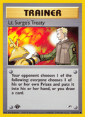 Lt. Surge's Treaty 112/132 — Pokémon Gym Heroes card