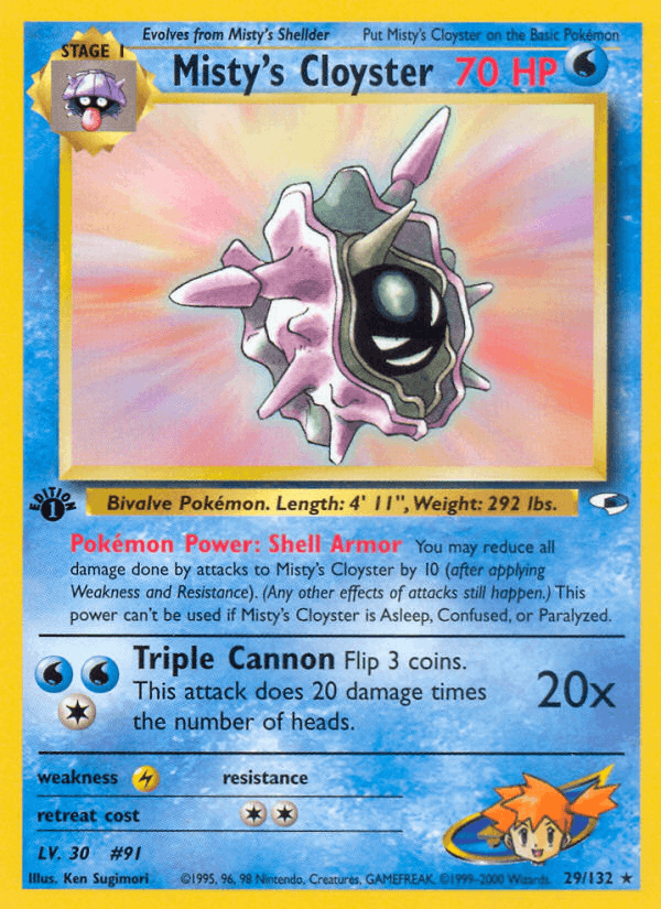 Misty's Cloyster 29/132 — Pokémon Gym Heroes card