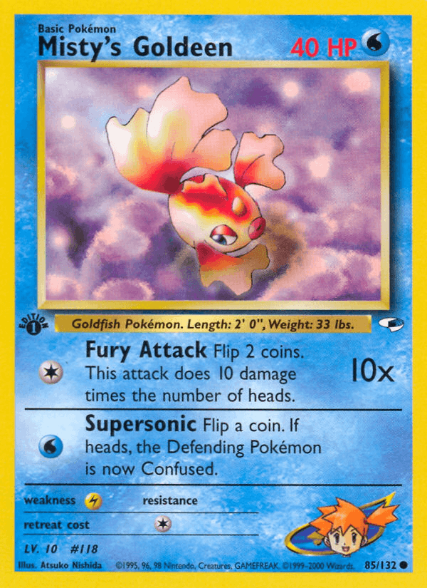 Misty's Goldeen 85/132 — Pokémon Gym Heroes card