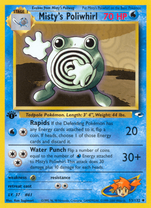 Misty's Poliwhirl 53/132 — Pokémon Gym Heroes card