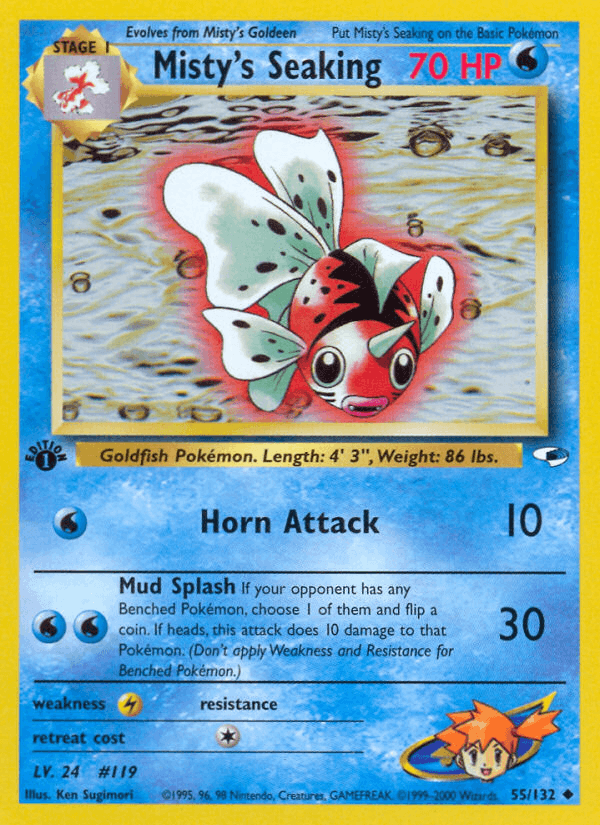 Misty's Seaking 55/132 — Pokémon Gym Heroes card