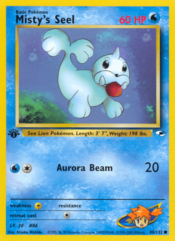 Misty's Seel 88/132 — Pokémon Gym Heroes card
