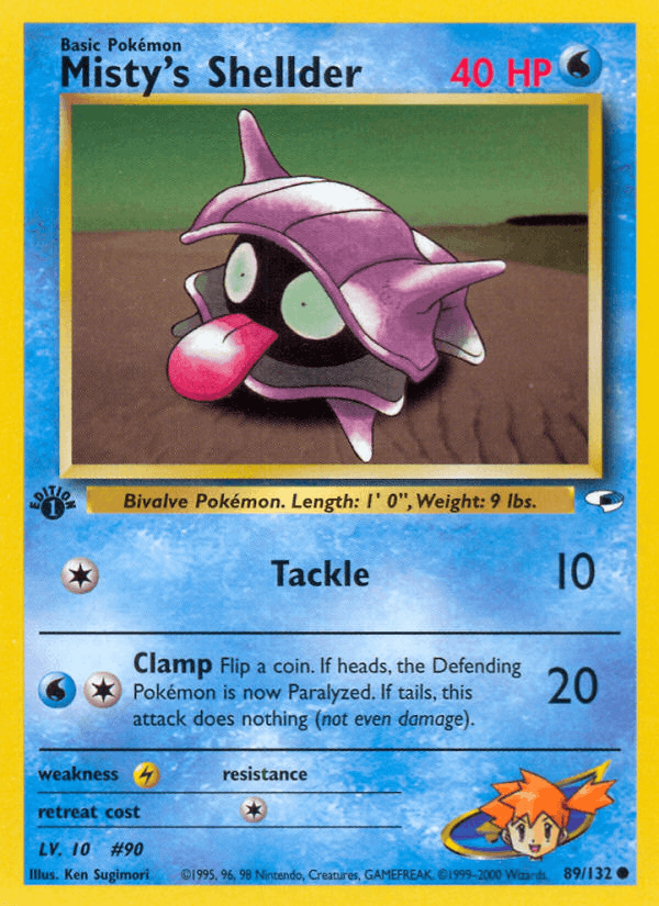 Misty's Shellder 89/132 — Pokémon Gym Heroes card