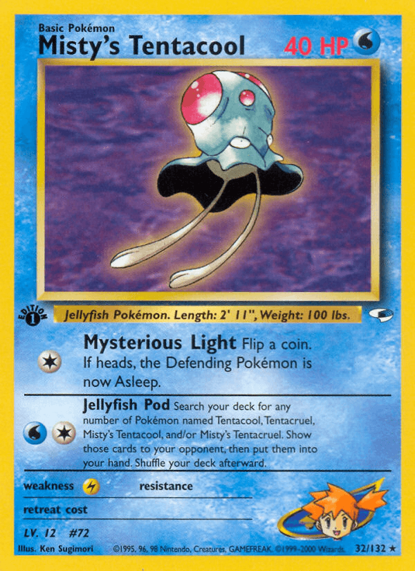 Misty's Tentacool 32/132 — Pokémon Gym Heroes card