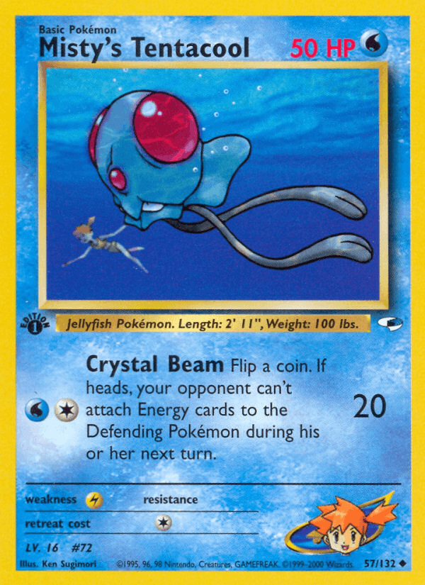 Misty's Tentacool 57/132 — Pokémon Gym Heroes card