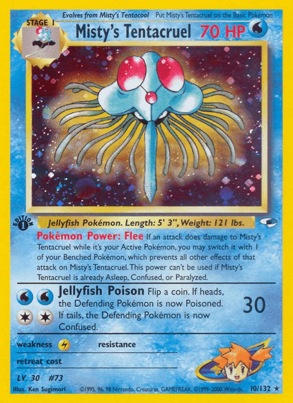 Misty's Tentacruel 10/132 — Pokémon Gym Heroes card