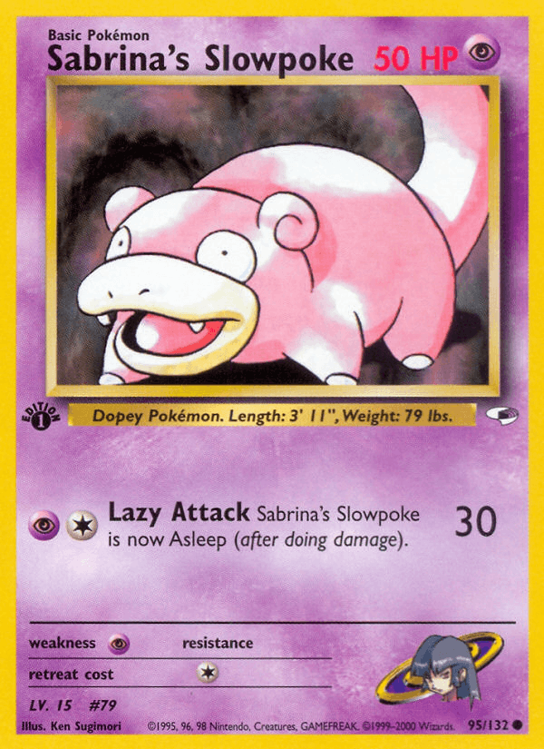 Sabrina's Slowpoke 95/132 — Pokémon Gym Heroes card