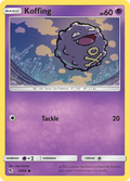 Koffing 28/68 English Pokémon card from Hidden Fates (2019)