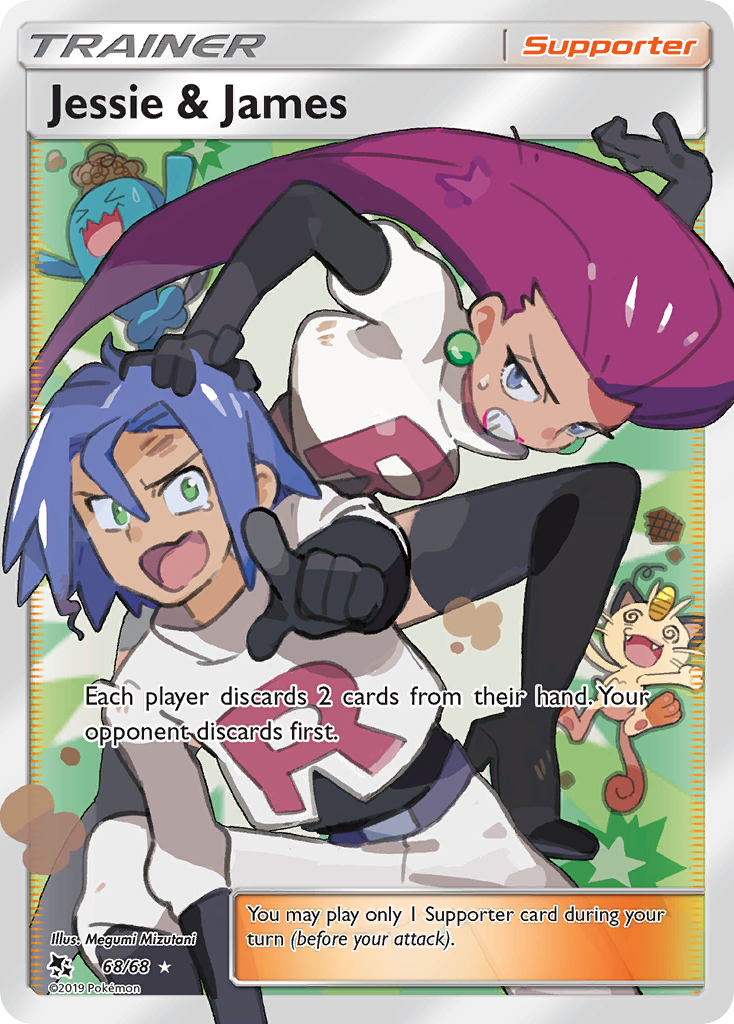 Jessie & James 68/68 English Pokémon card from Hidden Fates (2019)
