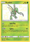 Scyther SV1/SV94 English Pokémon card from Hidden Fates Shiny Vault (2019)