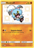 Rockruff SV23/SV94 English Pokémon card from Hidden Fates Shiny Vault (2019)