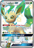 Leafeon-GX SV46/SV94 English Pokémon card from Hidden Fates Shiny Vault (2019)