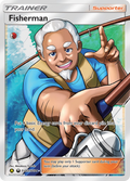 Fisherman SV83/SV94 English Pokémon card from Hidden Fates Shiny Vault (2019)