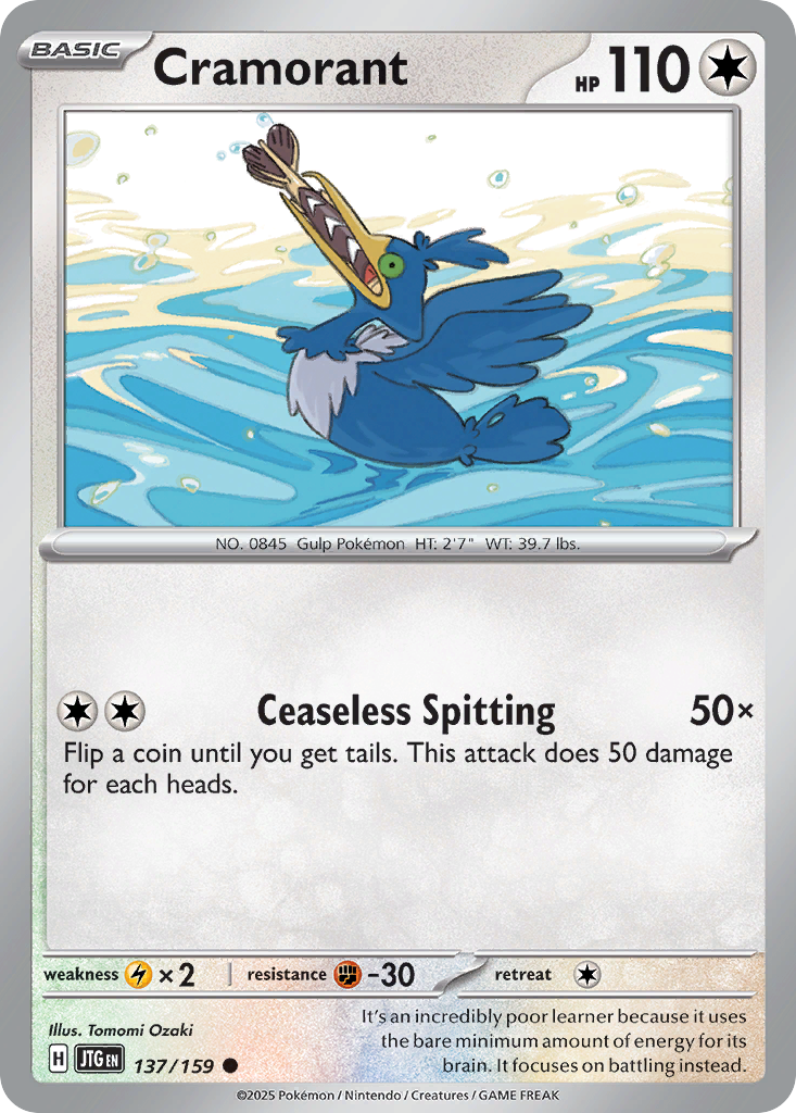 Cramorant 137/159 — English Pokémon Journey Together (2025)