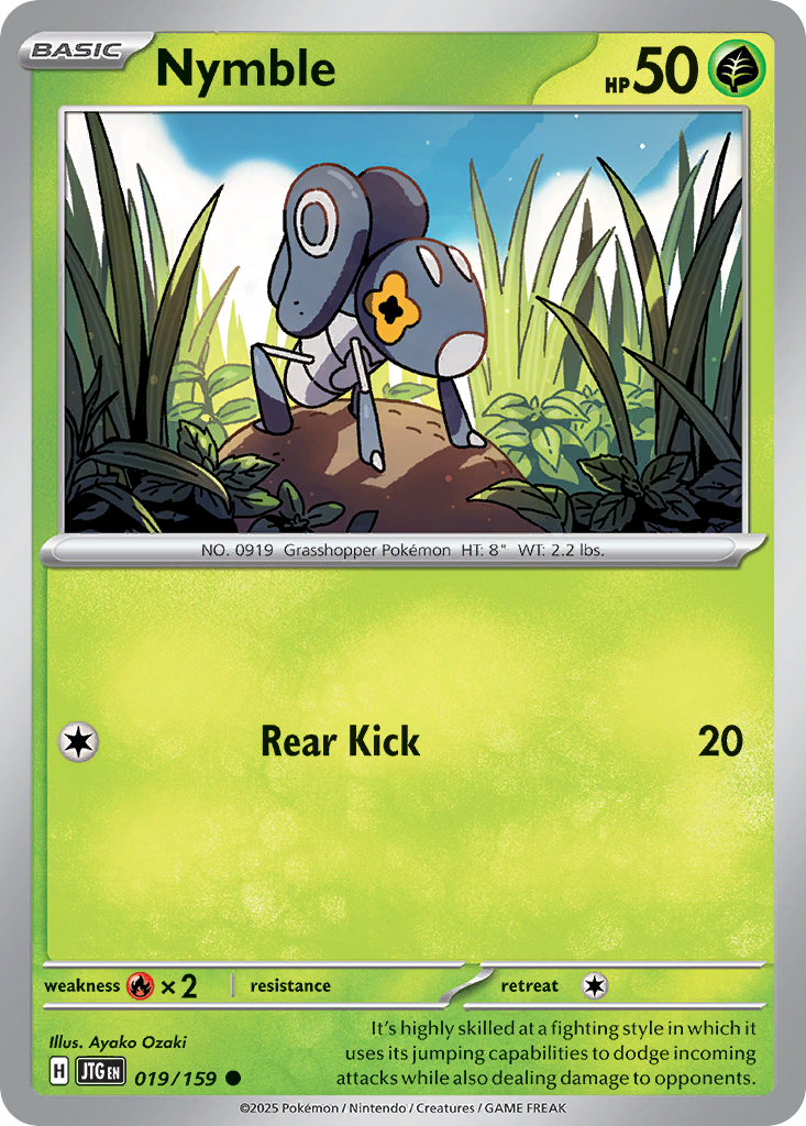 Nymble 19/159 — English Pokémon Journey Together (2025)