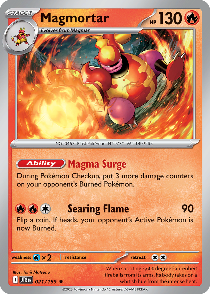 Magmortar 21/159 — English Pokémon Journey Together (2025)