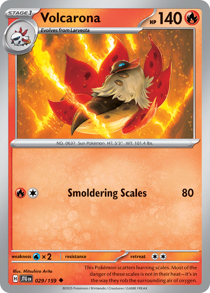 Volcarona 29/159 — English Pokémon Journey Together (2025)