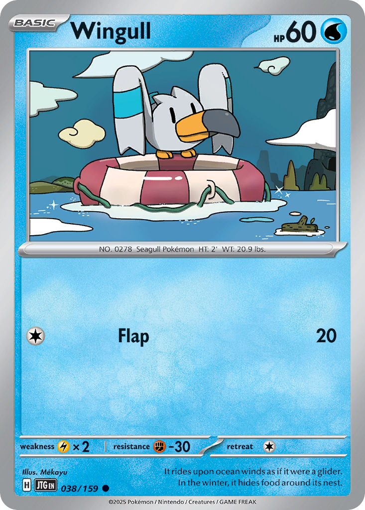 Wingull 38/159 — English Pokémon Journey Together (2025)