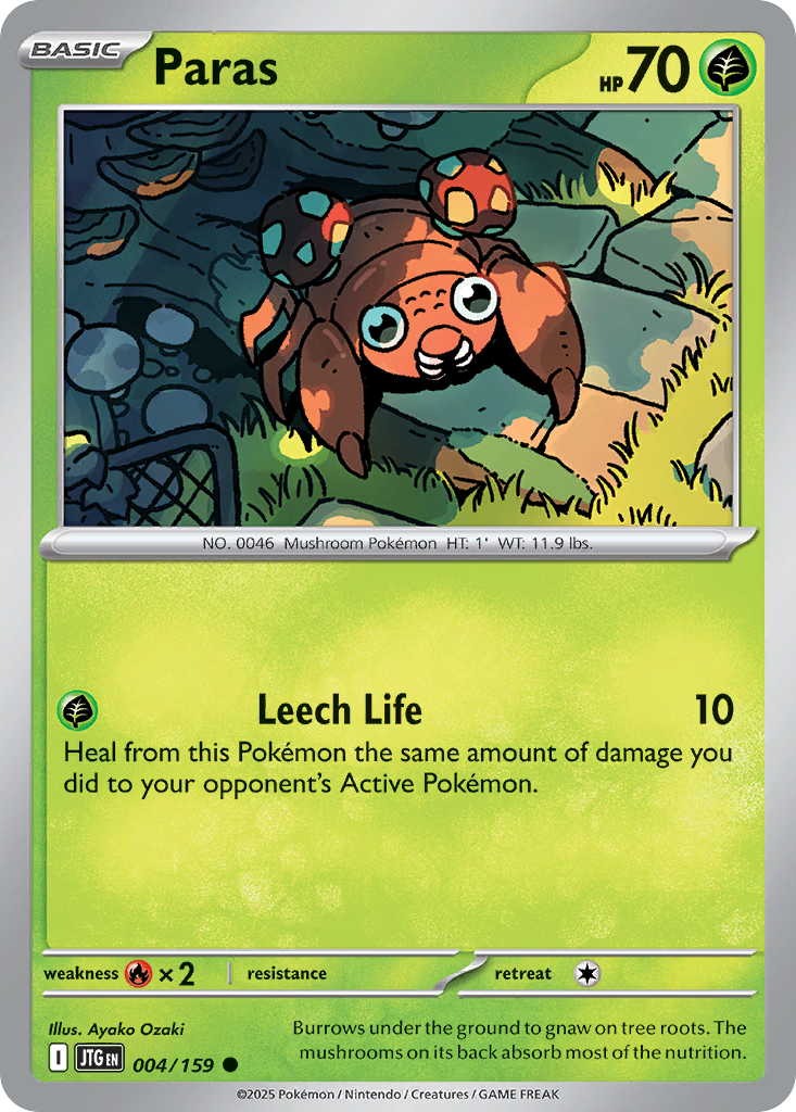 Paras 4/159 — English Pokémon Journey Together (2025)