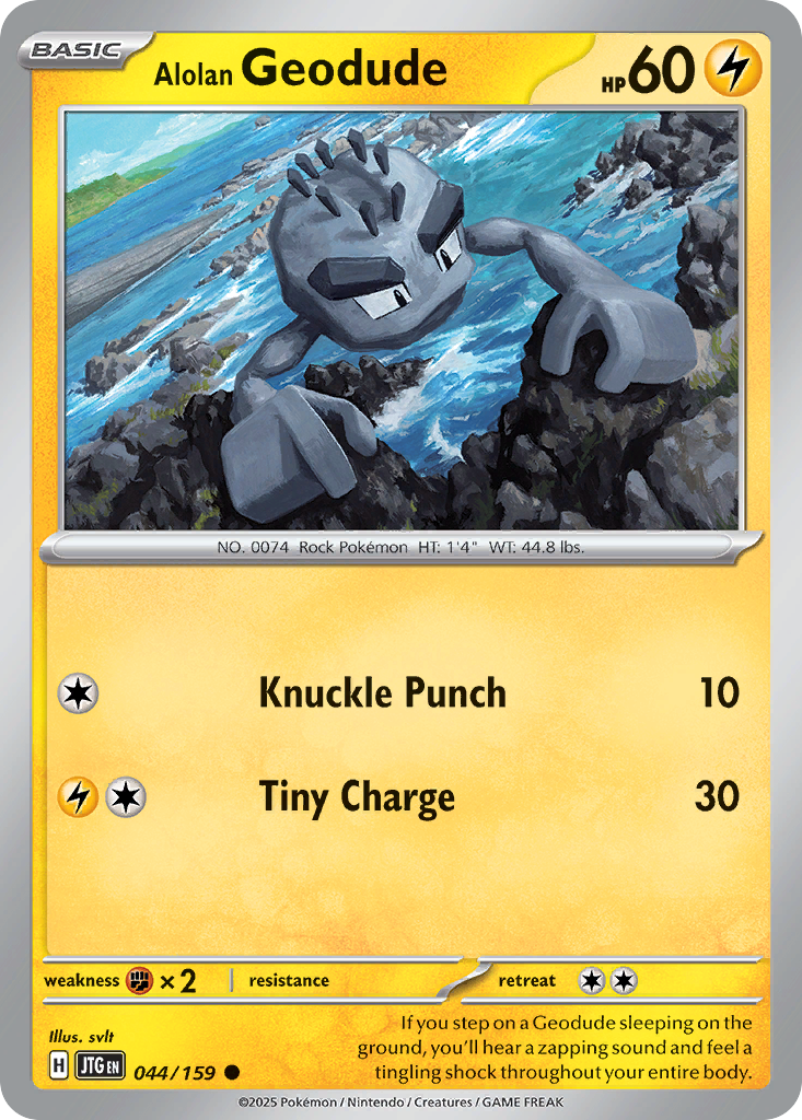 Alolan Geodude 44/159 — English Pokémon Journey Together (2025)