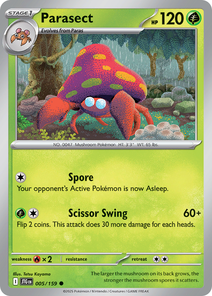 Parasect 5/159 — English Pokémon Journey Together (2025)