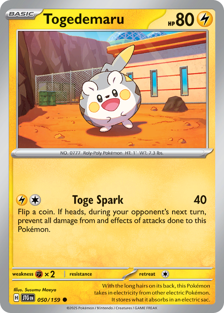 Togedemaru 50/159 — English Pokémon Journey Together (2025)