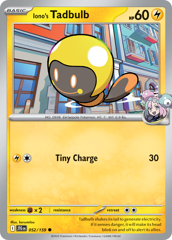Iono's Tadbulb 52/159 — English Pokémon Journey Together (2025)