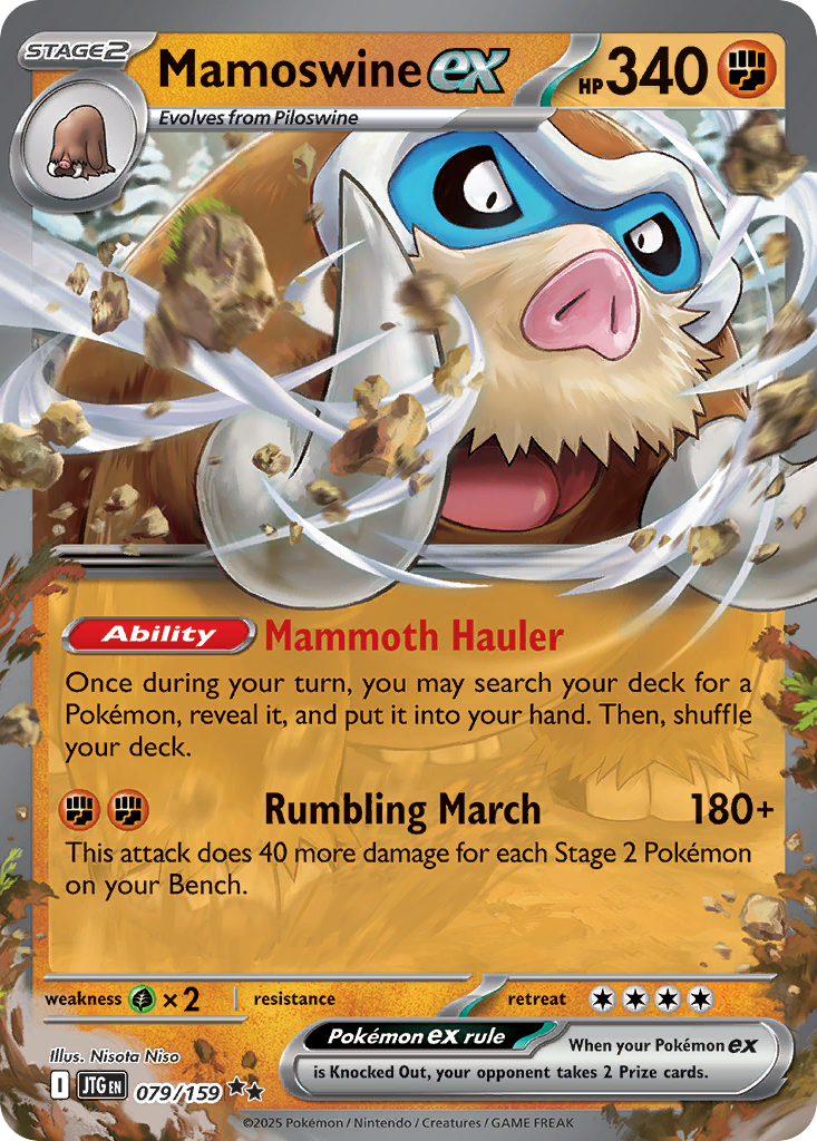 Mamoswine ex 79/159 — English Pokémon Journey Together (2025)