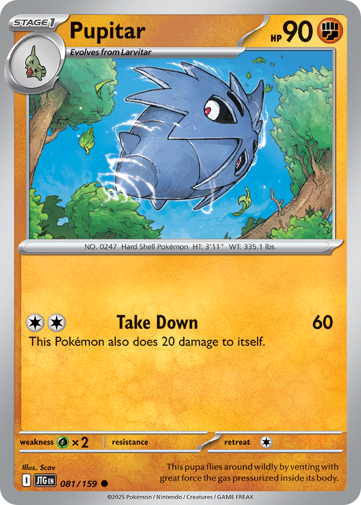 Pupitar 81/159 — English Pokémon Journey Together (2025)
