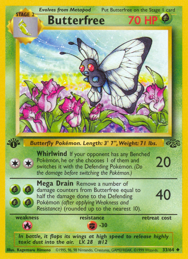 Butterfree 33/64 Pokémon Jungle card