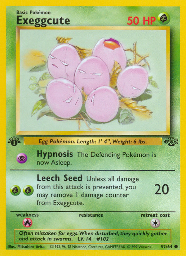 Exeggcute 52/64 Pokémon Jungle card