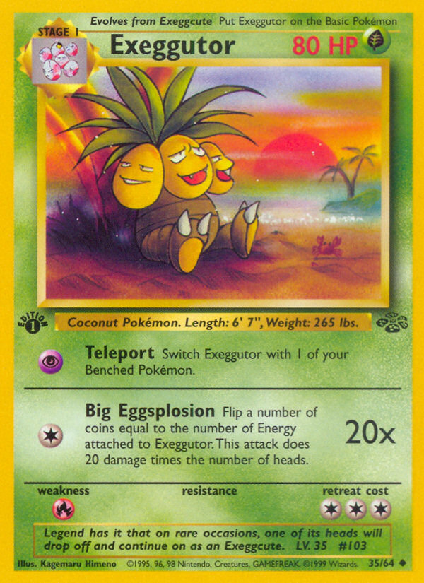 Exeggutor 35/64 Pokémon Jungle card