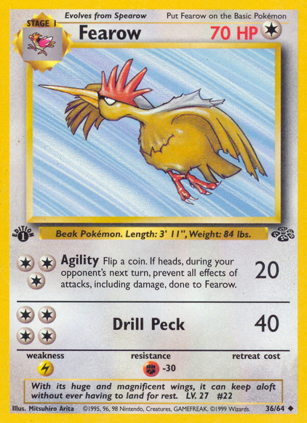 Fearow 36/64 Pokémon Jungle card