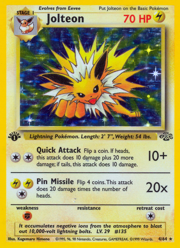 Jolteon 4/64 Pokémon Jungle card