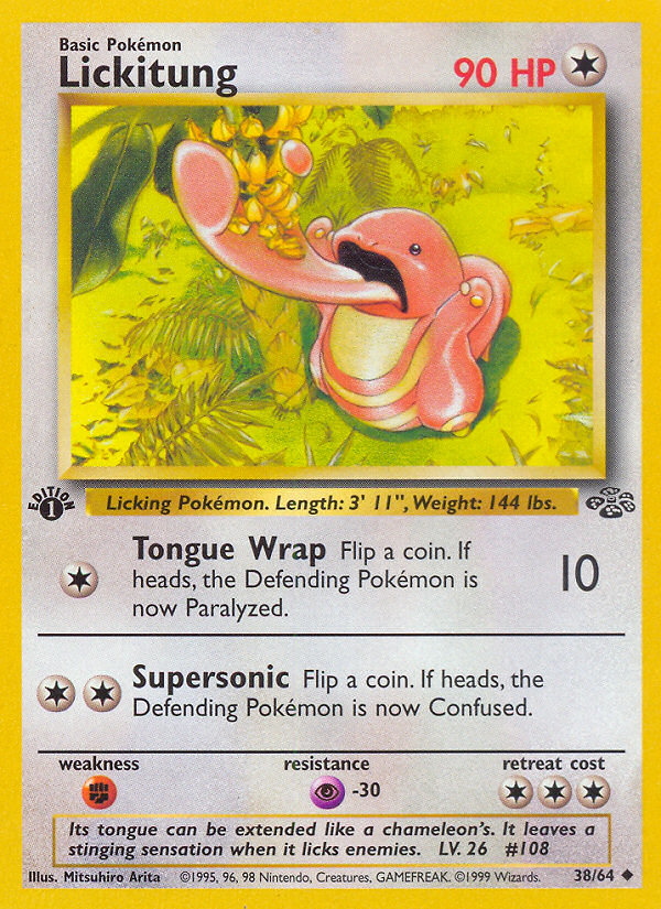 Lickitung 38/64 Pokémon Jungle card