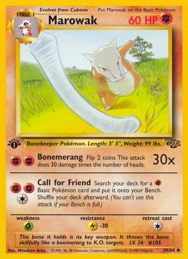 Marowak 39/64 Pokémon Jungle card