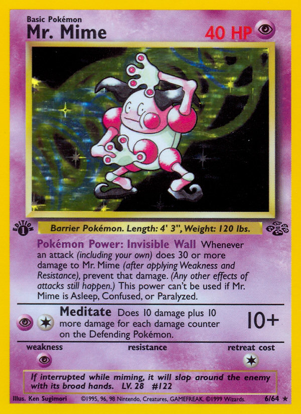 Mr. Mime 6/64 Pokémon Jungle card