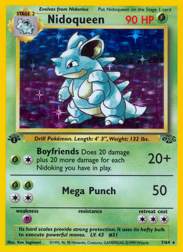 Nidoqueen 7/64 Pokémon Jungle card