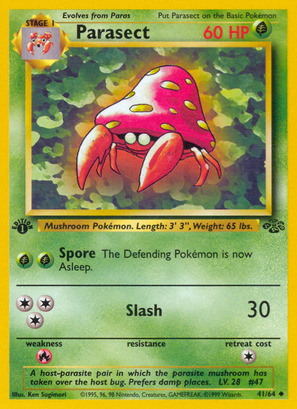 Parasect 41/64 Pokémon Jungle card