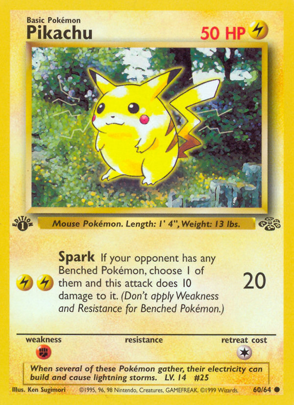 Pikachu 60/64 Pokémon Jungle card