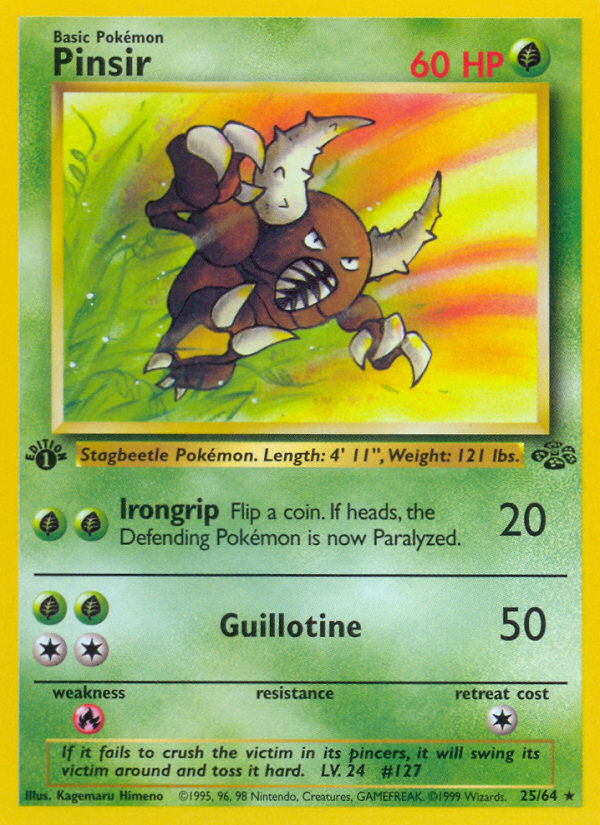 Pinsir 25/64 Pokémon Jungle card