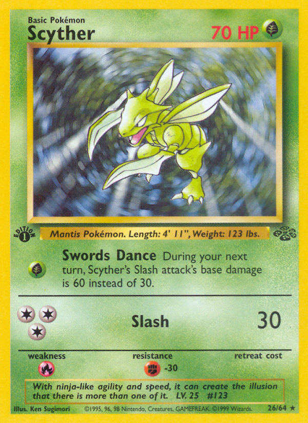 Scyther 26/64 Pokémon Jungle card