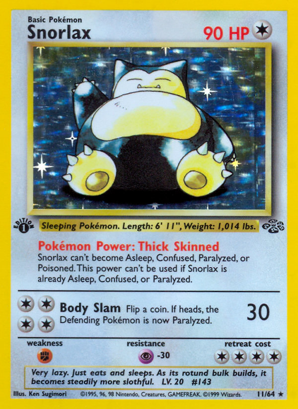 Snorlax 11/64 Pokémon Jungle card