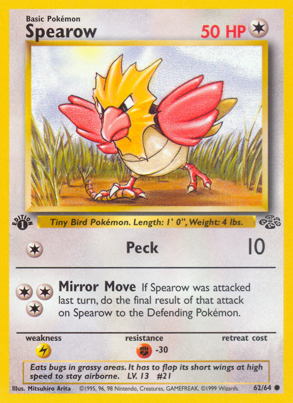 Spearow 62/64 Pokémon Jungle card